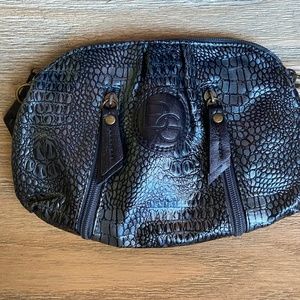 BCBGeneration Navy Crocodile Handbag